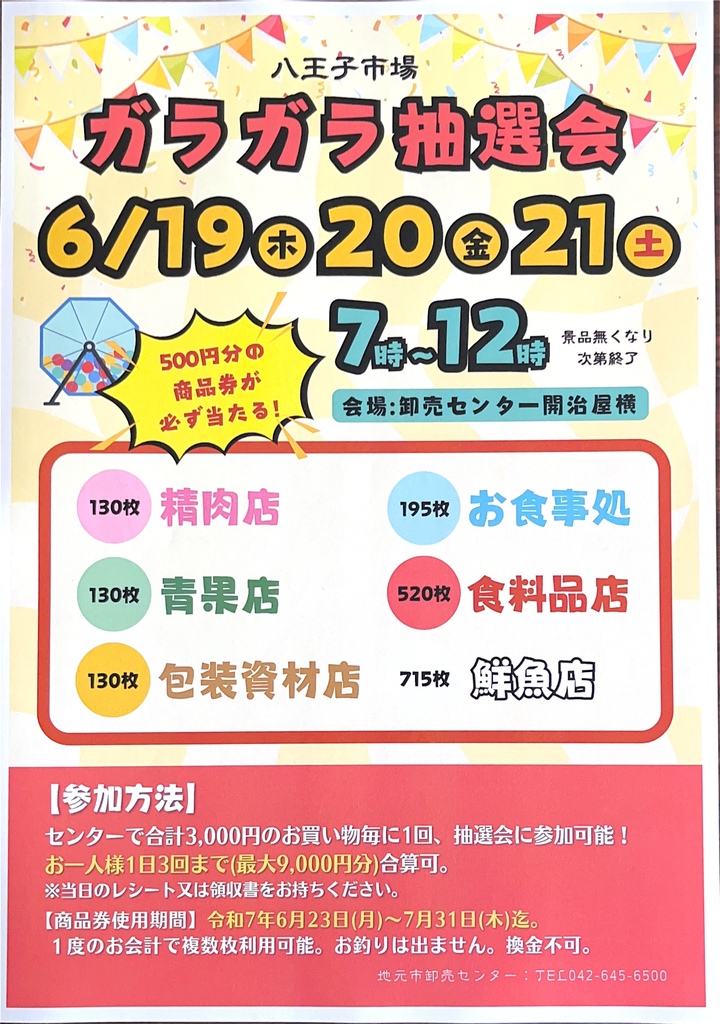ガラガラ抽選会☆